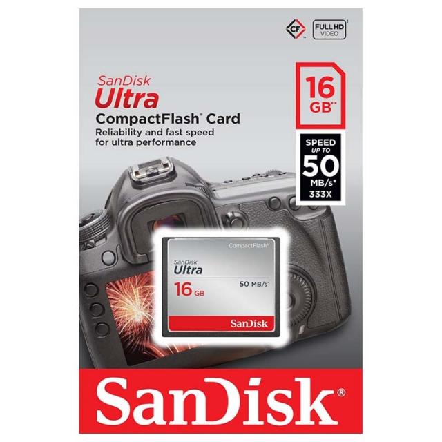 USB memorije i Memorijske kartice - SanDisk Ultra CF Card 16GB 50MB/s - Avalon ltd
