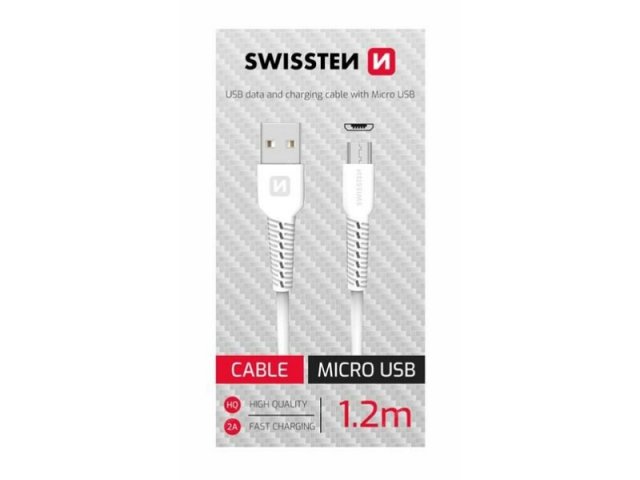 Kablovi, adapteri i punjači - SWISSTEN DATA KABL USB/MICRO USB 1.2m BIJELI - Avalon ltd