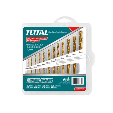 Alati - Burgije za metal Total TACSD0125 (12 kom) - Avalon ltd