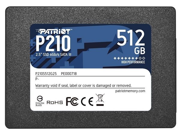 Računarske komponente - PATRIOT SSD 512GB P210 SATA - Avalon ltd