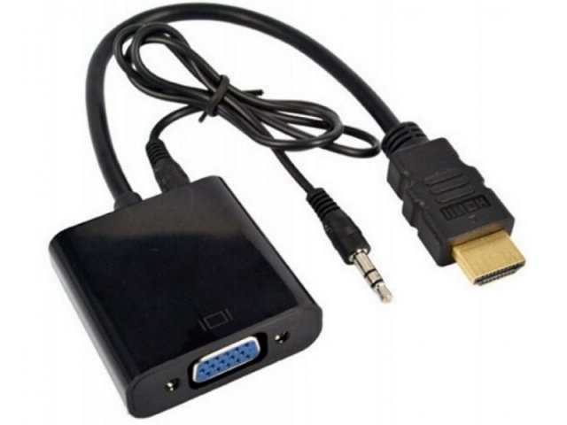 Kablovi, adapteri i punjači - E-GREEN ADAPTER-KONVERTOR HDMI(M) - VGA D-SUB(F) +AUDIO KABL 3.5mm (M/M)  - Avalon ltd