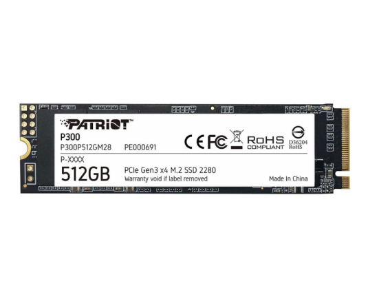 Računarske komponente - PATRIOT SSD 512GB M.2 NVMe PCLe GEN3 x4 P300 (r/w 1700/1100 MBs) - Avalon ltd