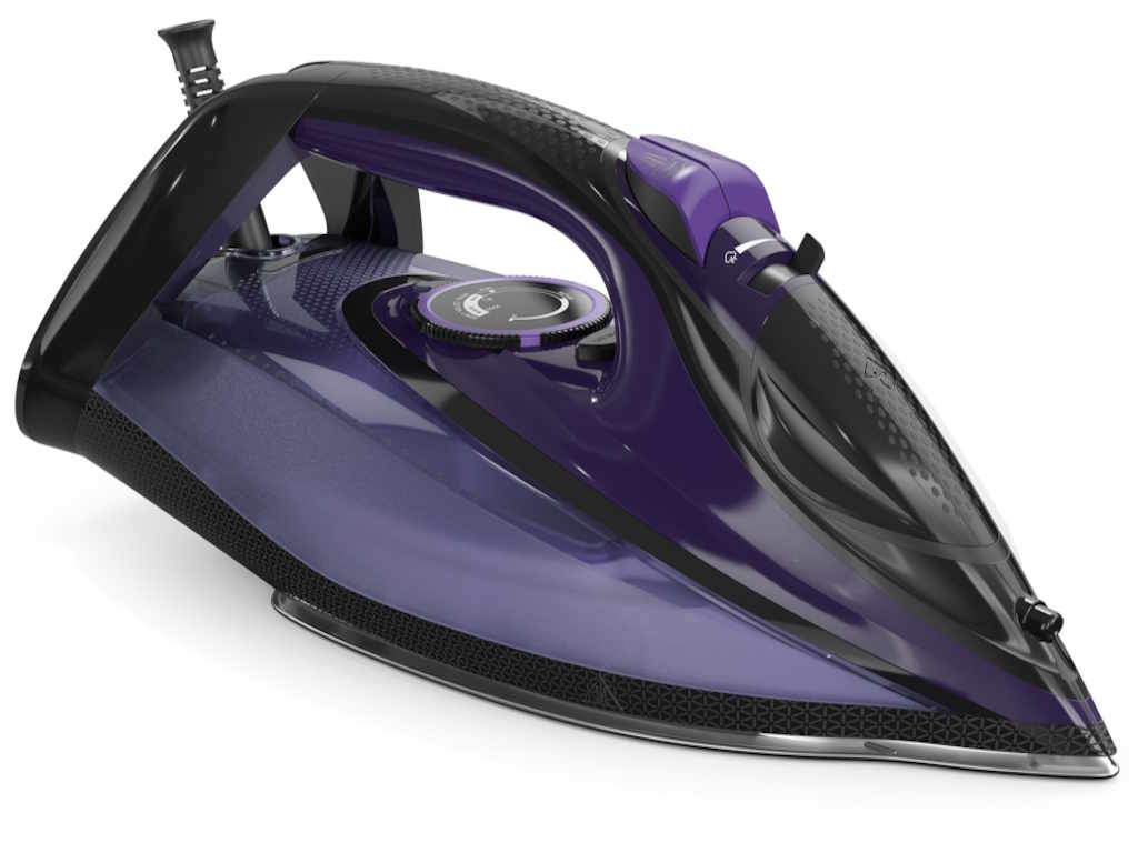 Mali kućanski aparati - Tesla, Pegla IR500BP 2600W/0.32L, anti-calc, keramička, anti-drip, auto-isključivanje, crno-ljubičas - Avalon ltd