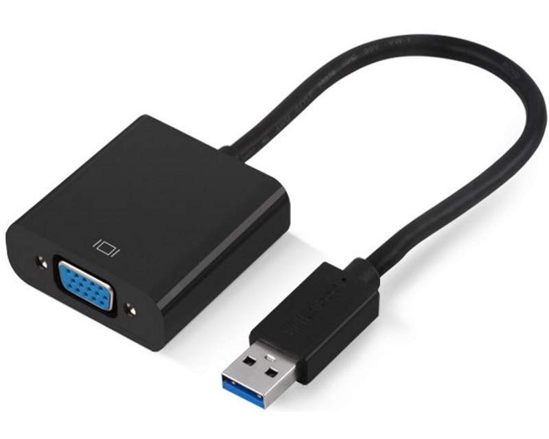 Kablovi, adapteri i punjači - Adapter-konvertor USB 3.0 tip (M) - VGA (F) crni - Avalon ltd