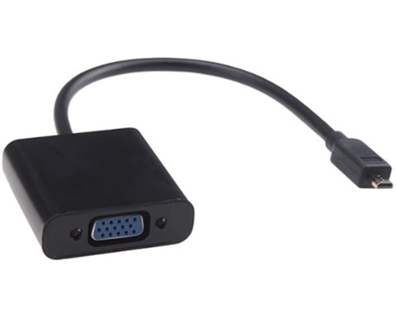 Kablovi, adapteri i punjači - Adapter-konvertor Micro HDMI (M) - VGA (F) crni - Avalon ltd