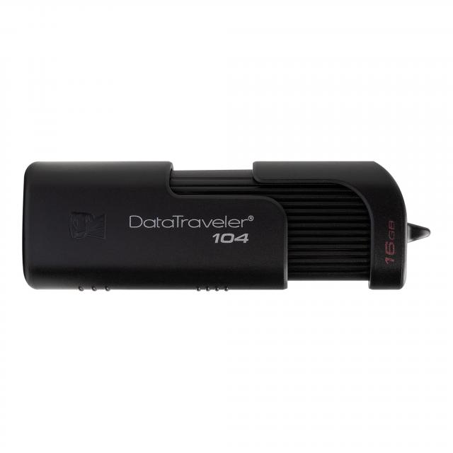 USB memorije i Memorijske kartice - Kingston 16GB DataTraveler 104, Sliding cap design, USB 2.0, Crna.  - Avalon ltd